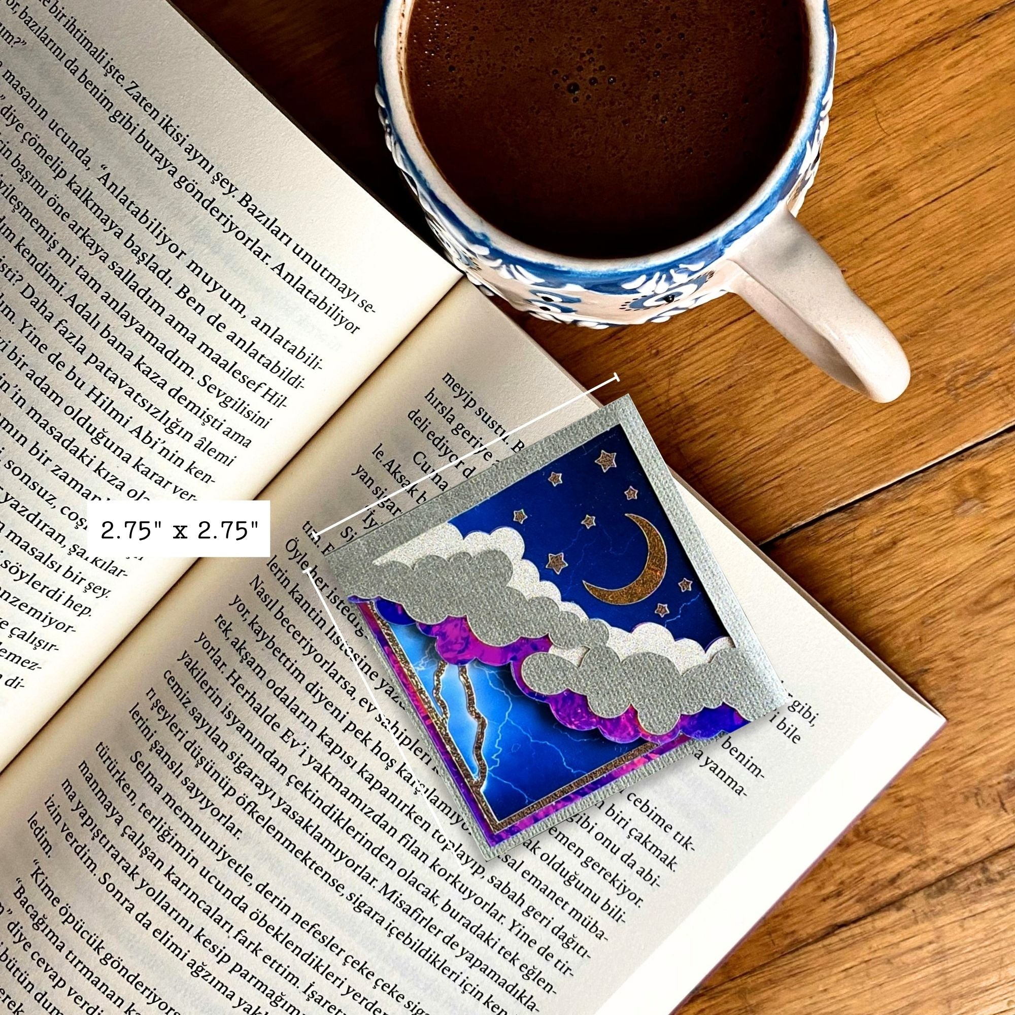 Stormy Night Sky Deluxe Corner Bookmark