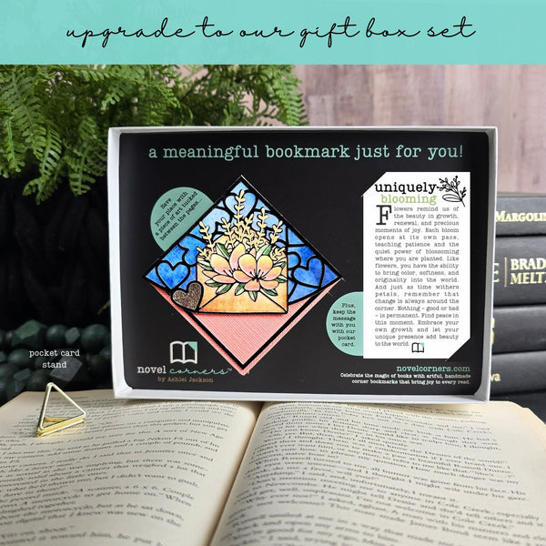 Stained Glass Love Letter Deluxe Handmade Corner Bookmark