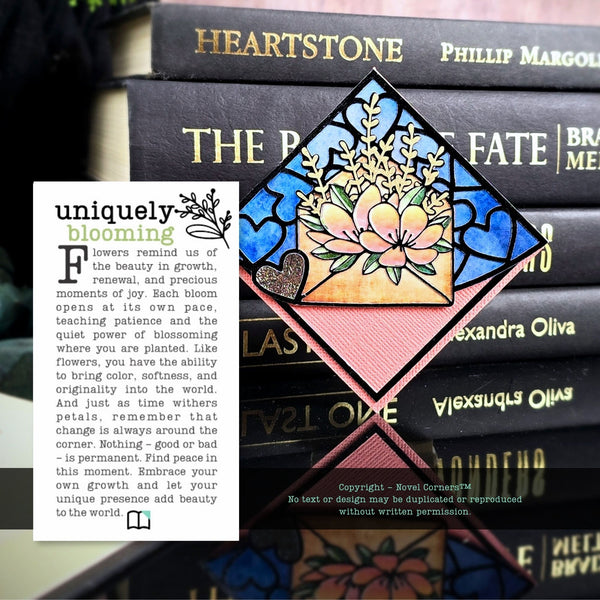 Stained Glass Love Letter Deluxe Handmade Corner Bookmark