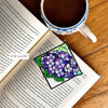 Stained Glass Hydrangea Deluxe Handmade Corner Bookmark