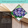 Stained Glass Hydrangea Deluxe Handmade Corner Bookmark