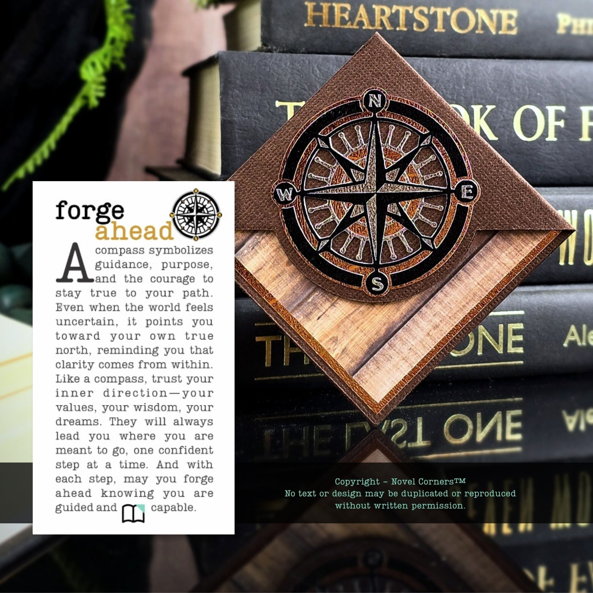 Compass Deluxe Corner Bookmark