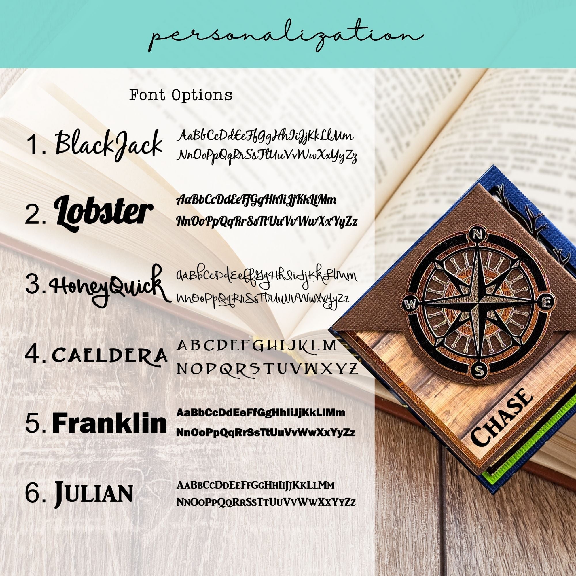 Compass Deluxe Corner Bookmark