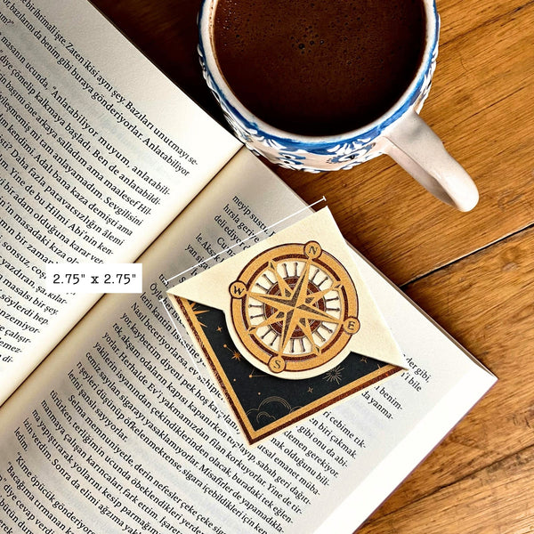 Delicate Compass Signature Corner Bookmark