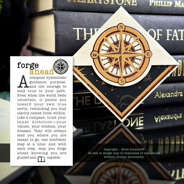 Delicate Compass Signature Corner Bookmark