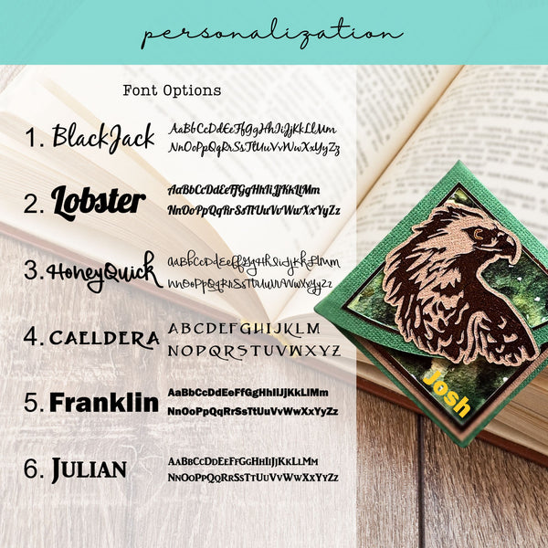 Watchful Hawk Eagle Signature Handmade Corner Bookmark
