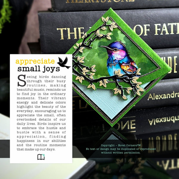Enchanted Songbird Deluxe Corner Bookmark
