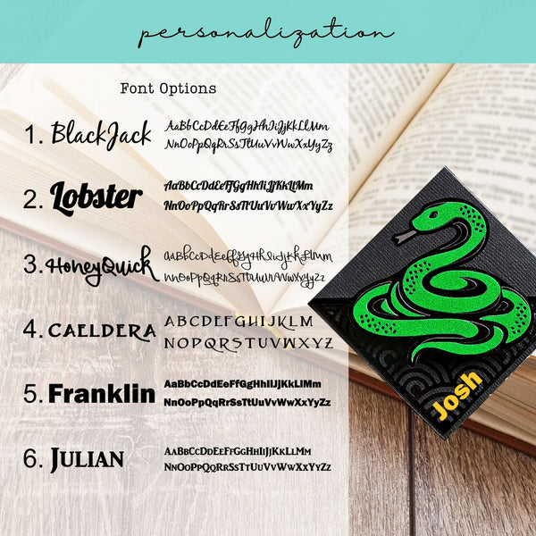 Slithering Green Snake Deluxe Corner Bookmark