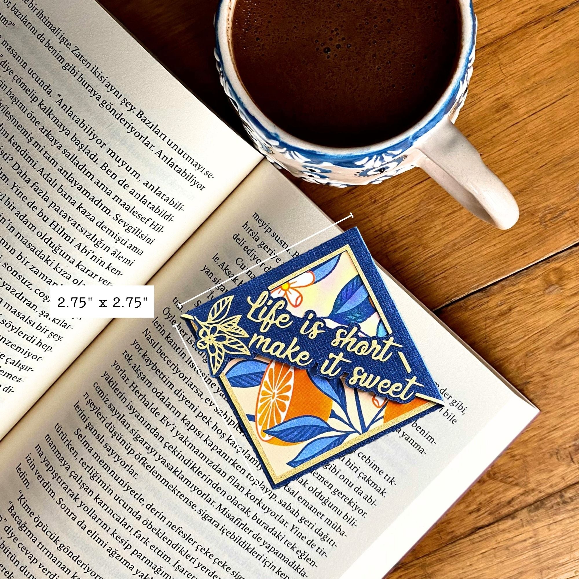 Sweet Orange Signature Corner Bookmark
