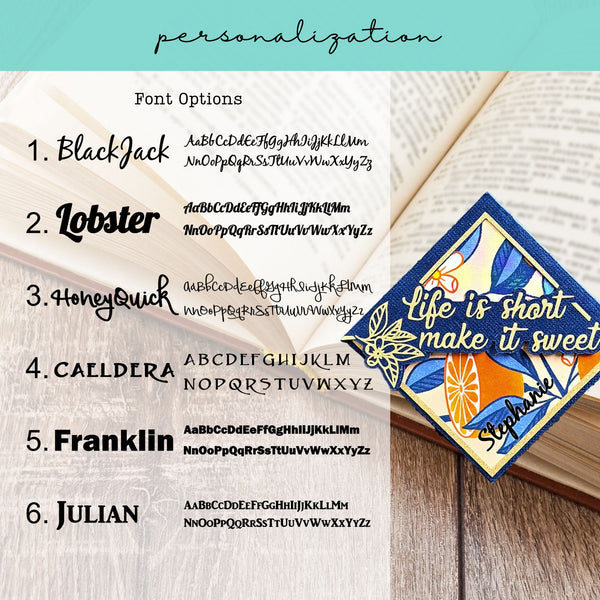 Sweet Orange Signature Corner Bookmark
