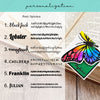 Rainbow Butterfly Deluxe Corner Bookmark