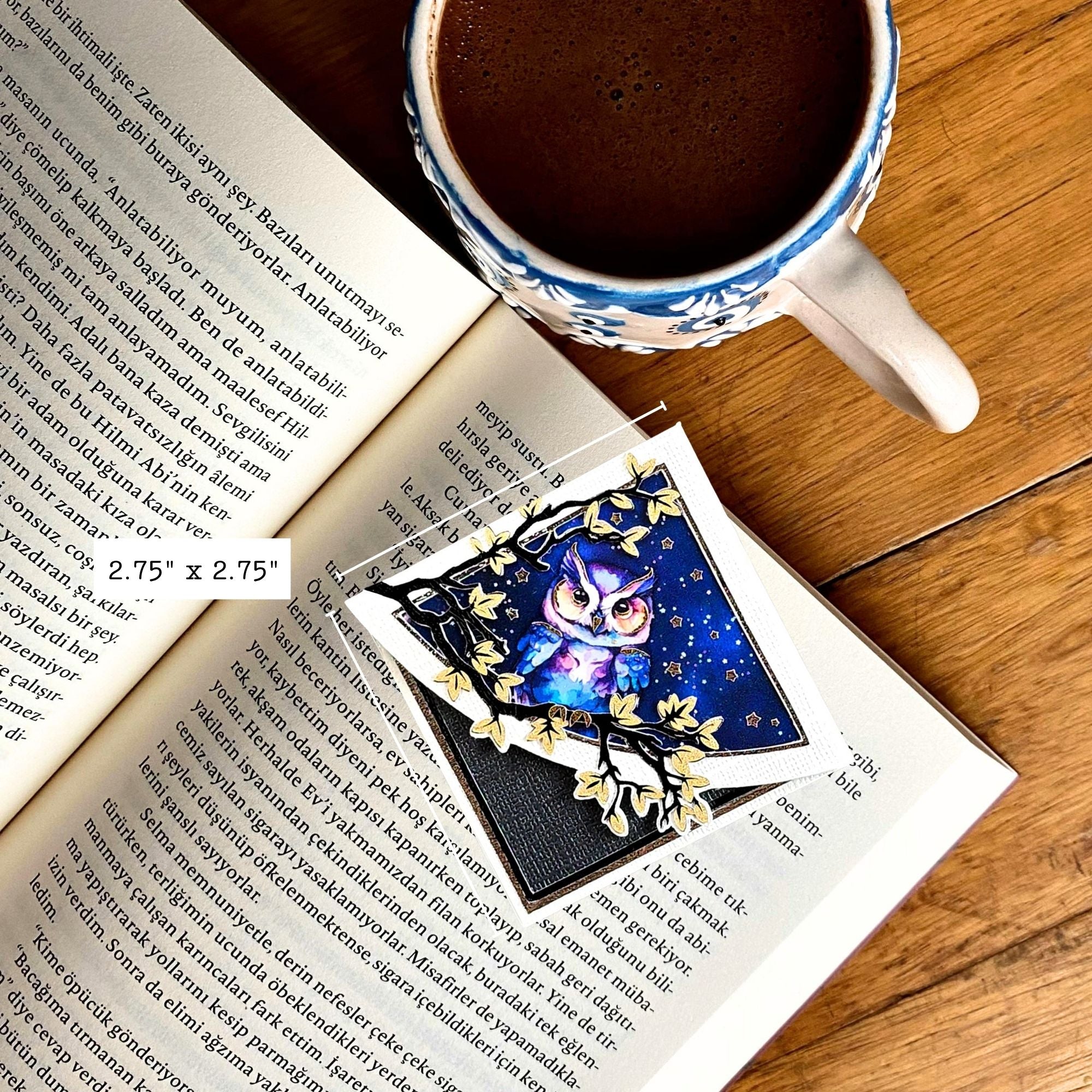 Enchanted Owl Deluxe Corner Bookmark