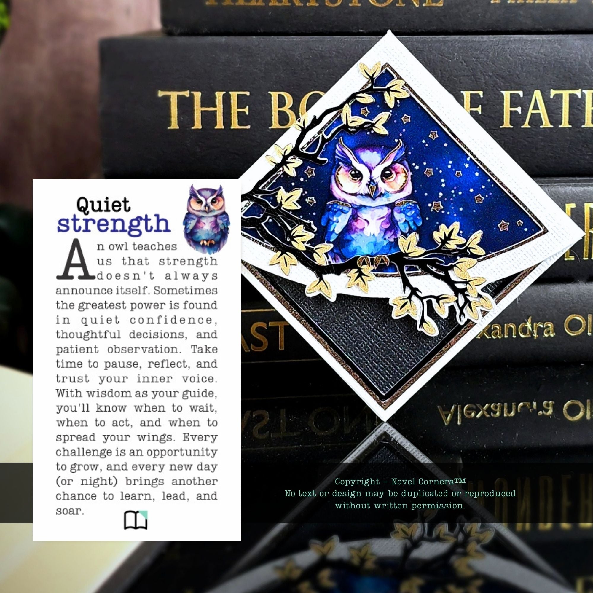 Enchanted Owl Deluxe Corner Bookmark