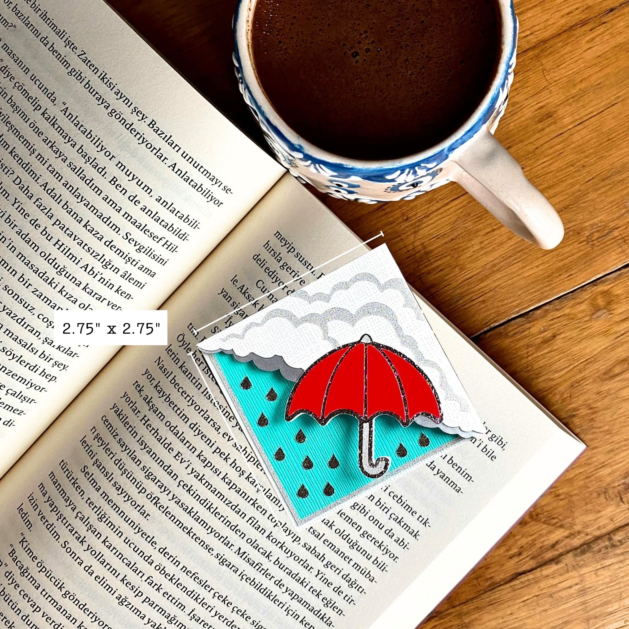 Rainy Days Deluxe Corner Bookmark