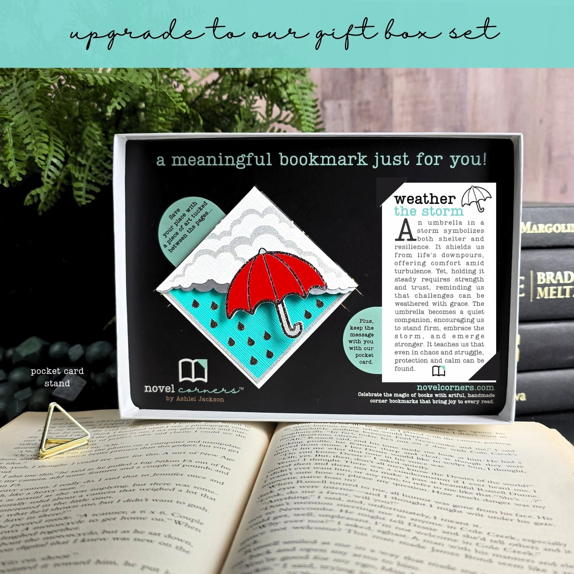 Rainy Days Deluxe Corner Bookmark