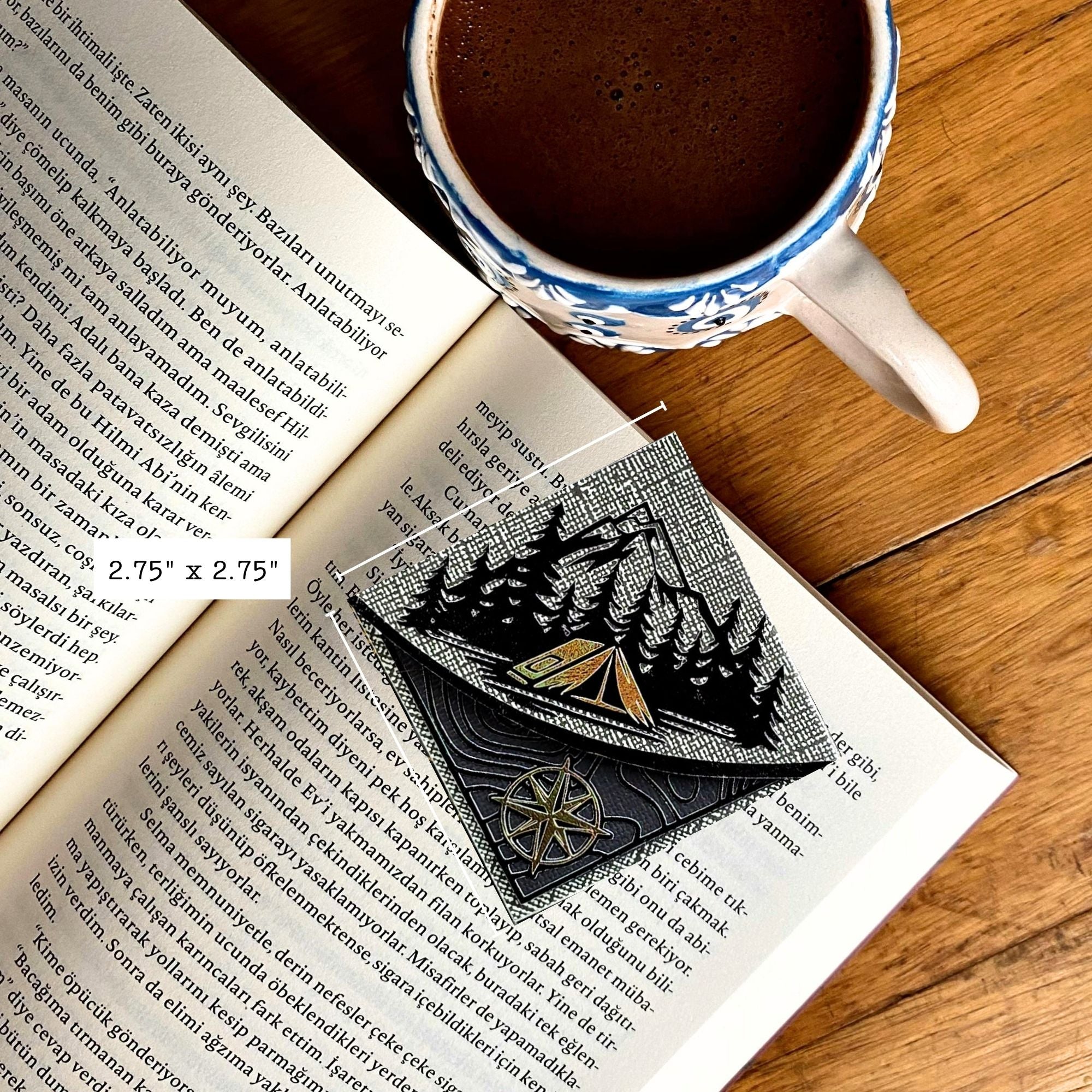 Camping Adventure Deluxe Handmade Corner Bookmark
