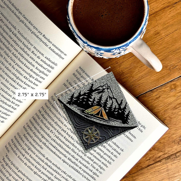 Camping Adventure Deluxe Handmade Corner Bookmark