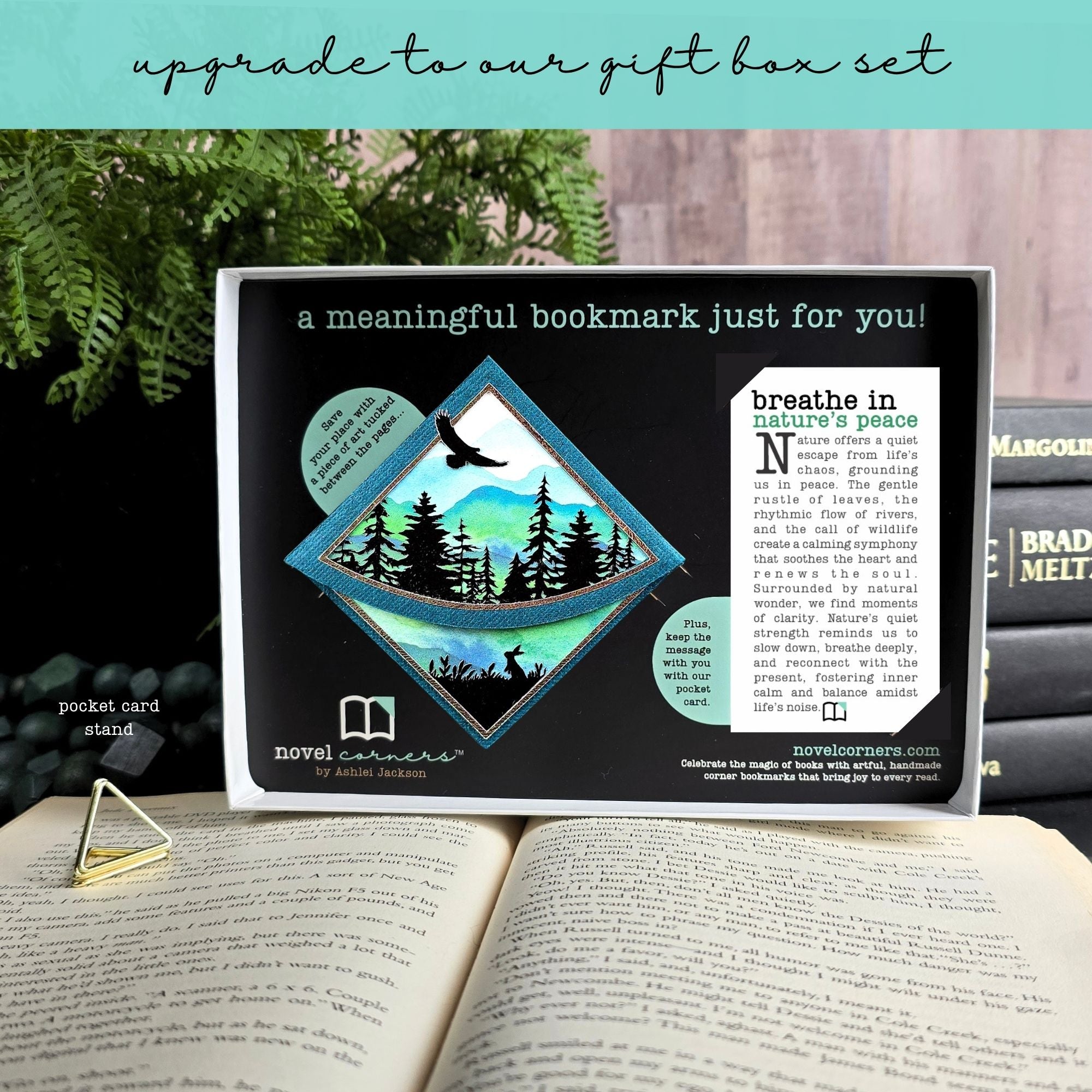 Forest Pines Deluxe Handmade Corner Bookmark