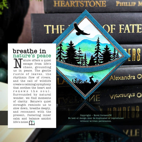 Forest Pines Deluxe Handmade Corner Bookmark