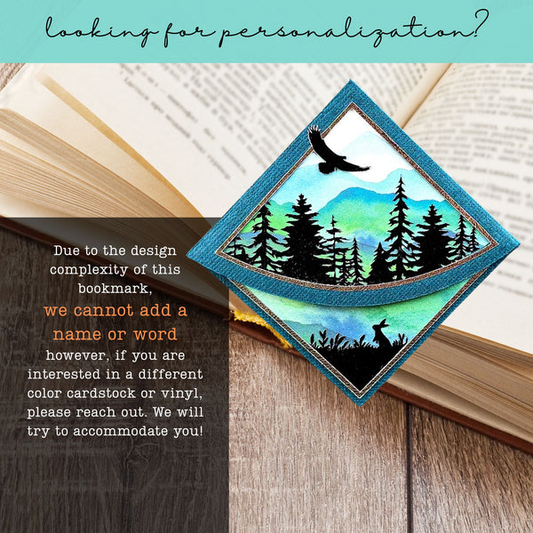 Forest Pines Deluxe Handmade Corner Bookmark