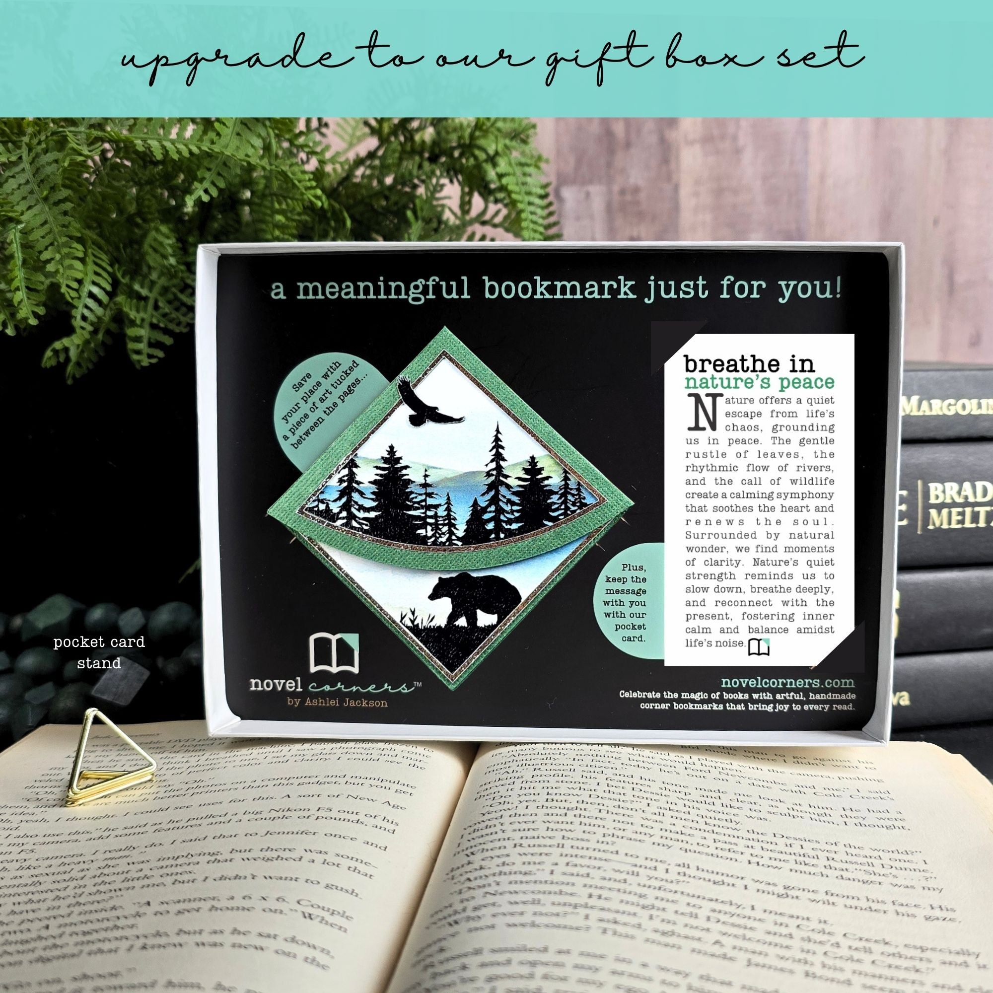 Forest Lake Deluxe Handmade Corner Bookmark