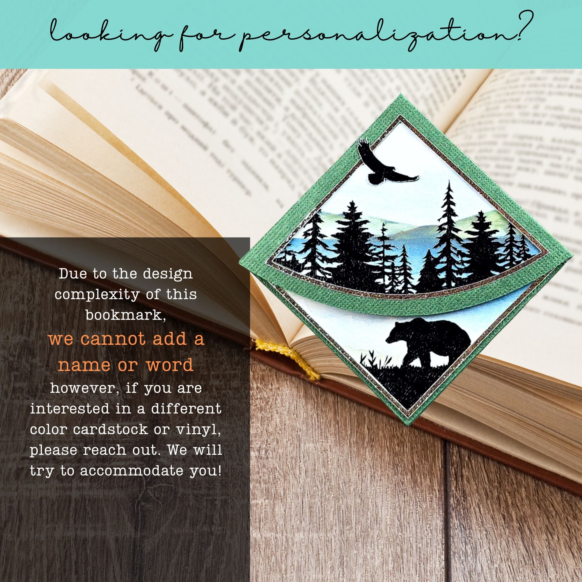 Forest Lake Deluxe Handmade Corner Bookmark