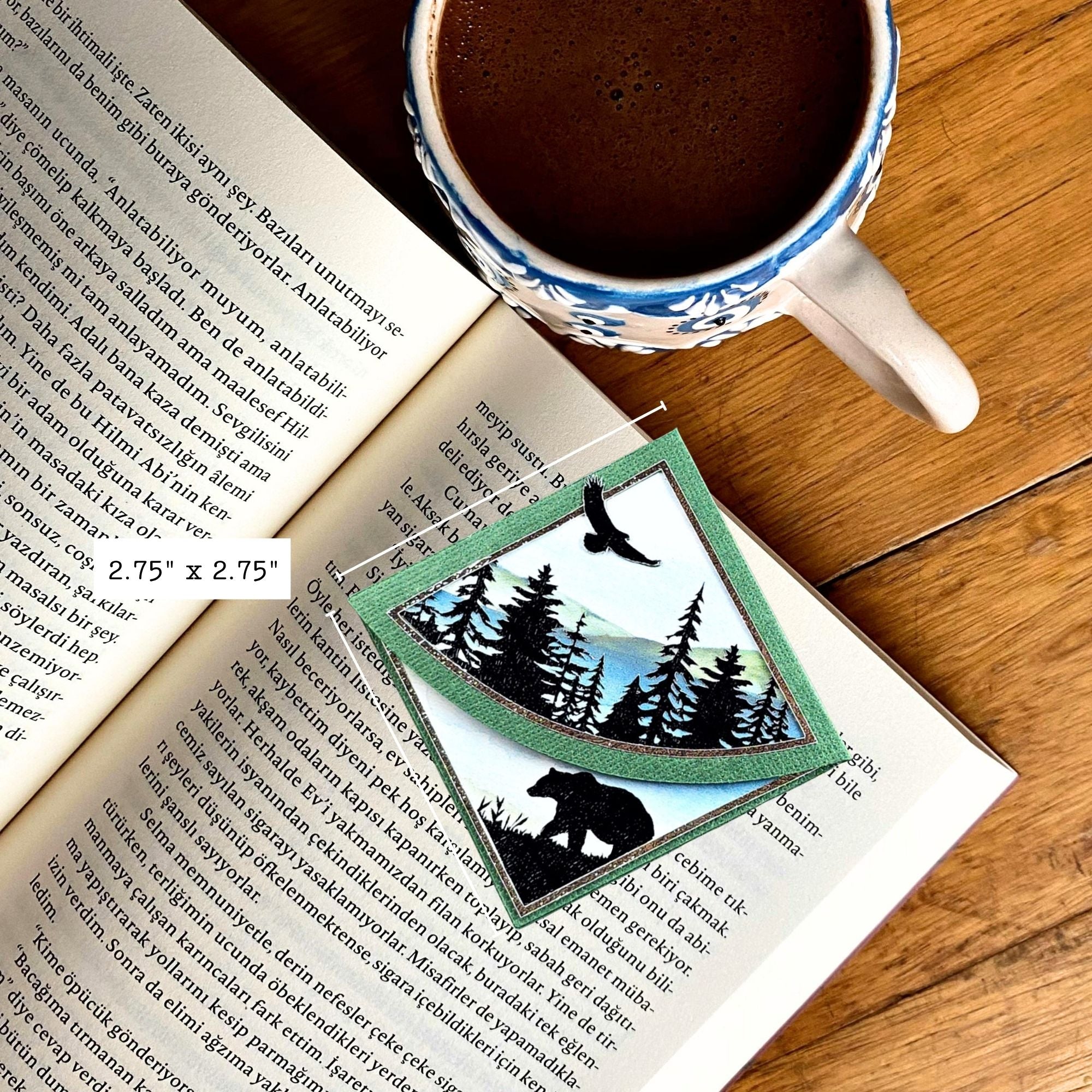 Forest Lake Deluxe Handmade Corner Bookmark
