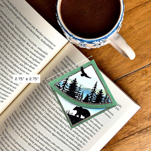 Forest Lake Deluxe Handmade Corner Bookmark