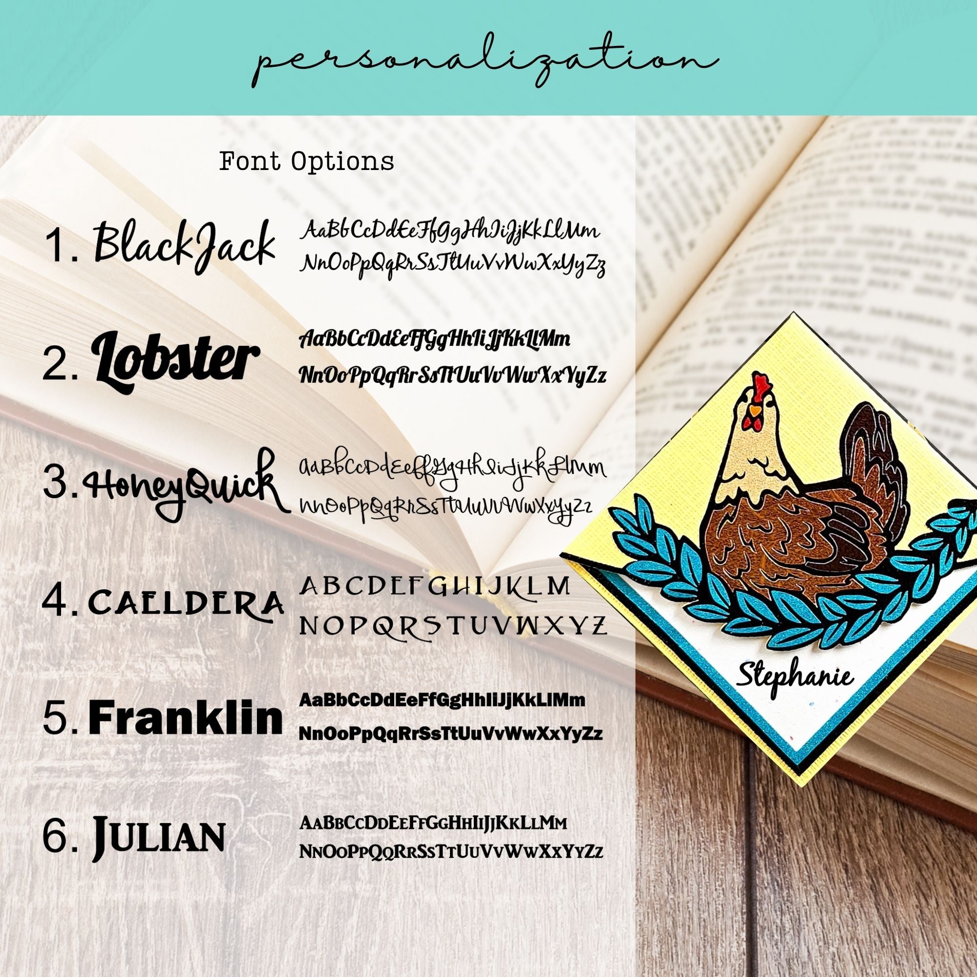 Chicken Deluxe Corner Bookmark