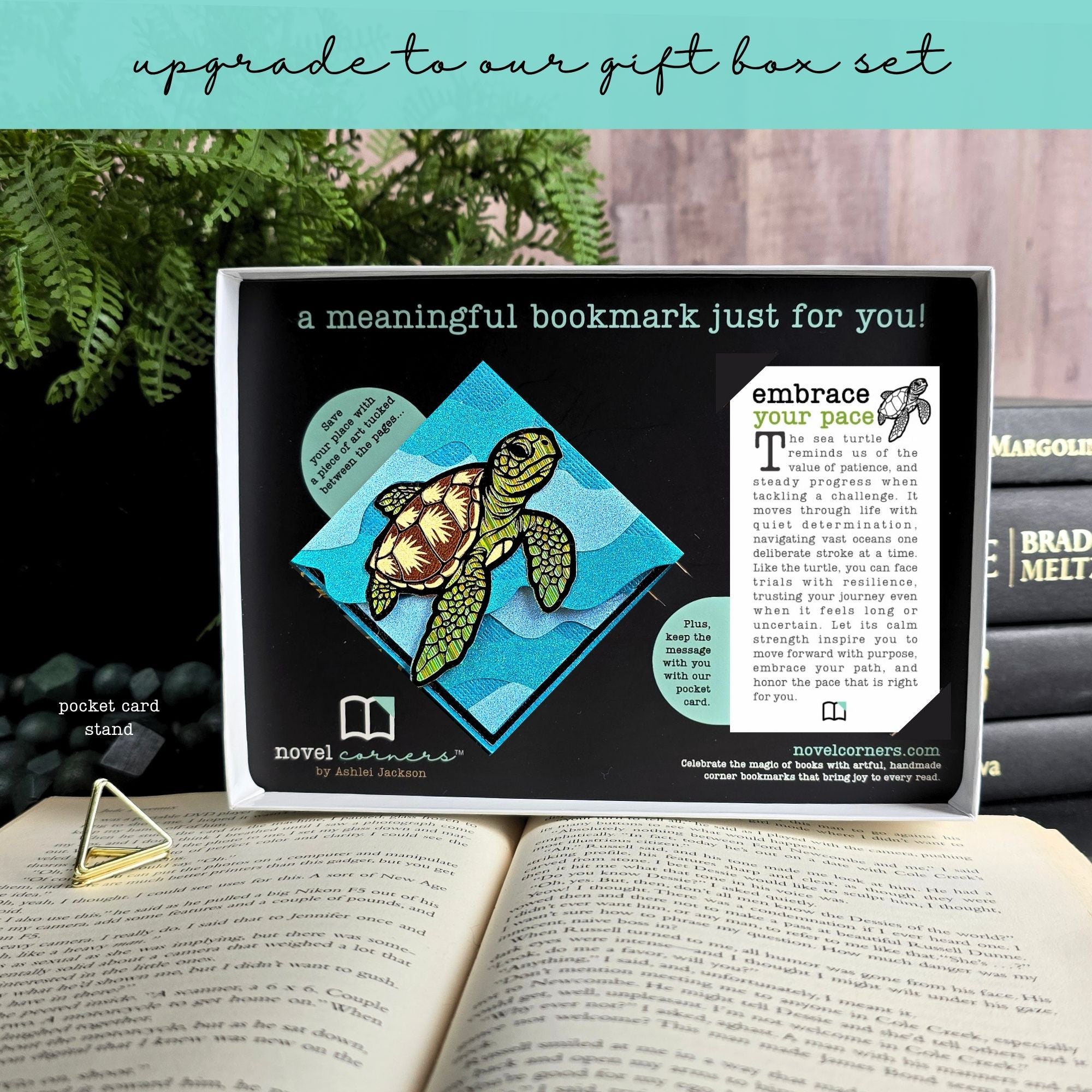 Sea Turtle Deluxe Handmade Corner Bookmark