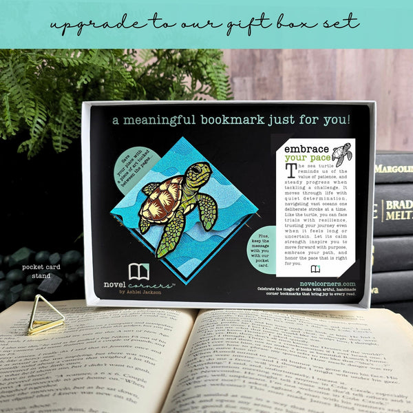 Sea Turtle Deluxe Handmade Corner Bookmark