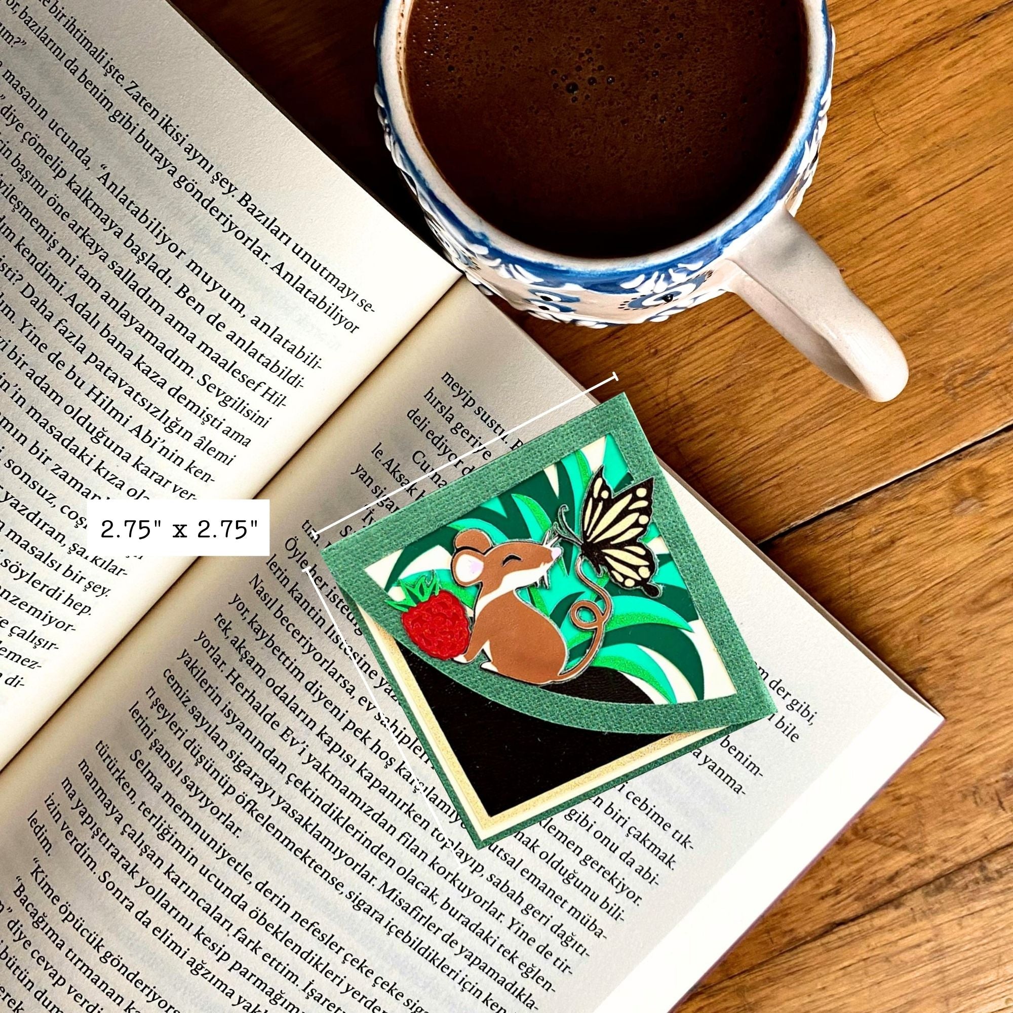 Forest Friends Mouse Deluxe Corner Bookmark