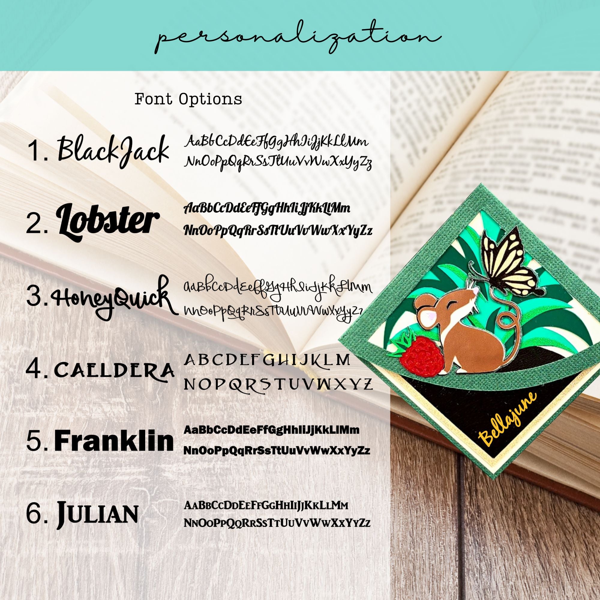 Forest Friends Mouse Deluxe Corner Bookmark