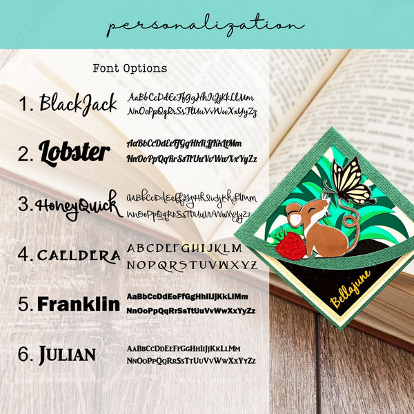 Forest Friends Mouse Deluxe Corner Bookmark