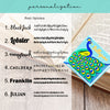 Noble Peacock Deluxe Handmade Corner Bookmark