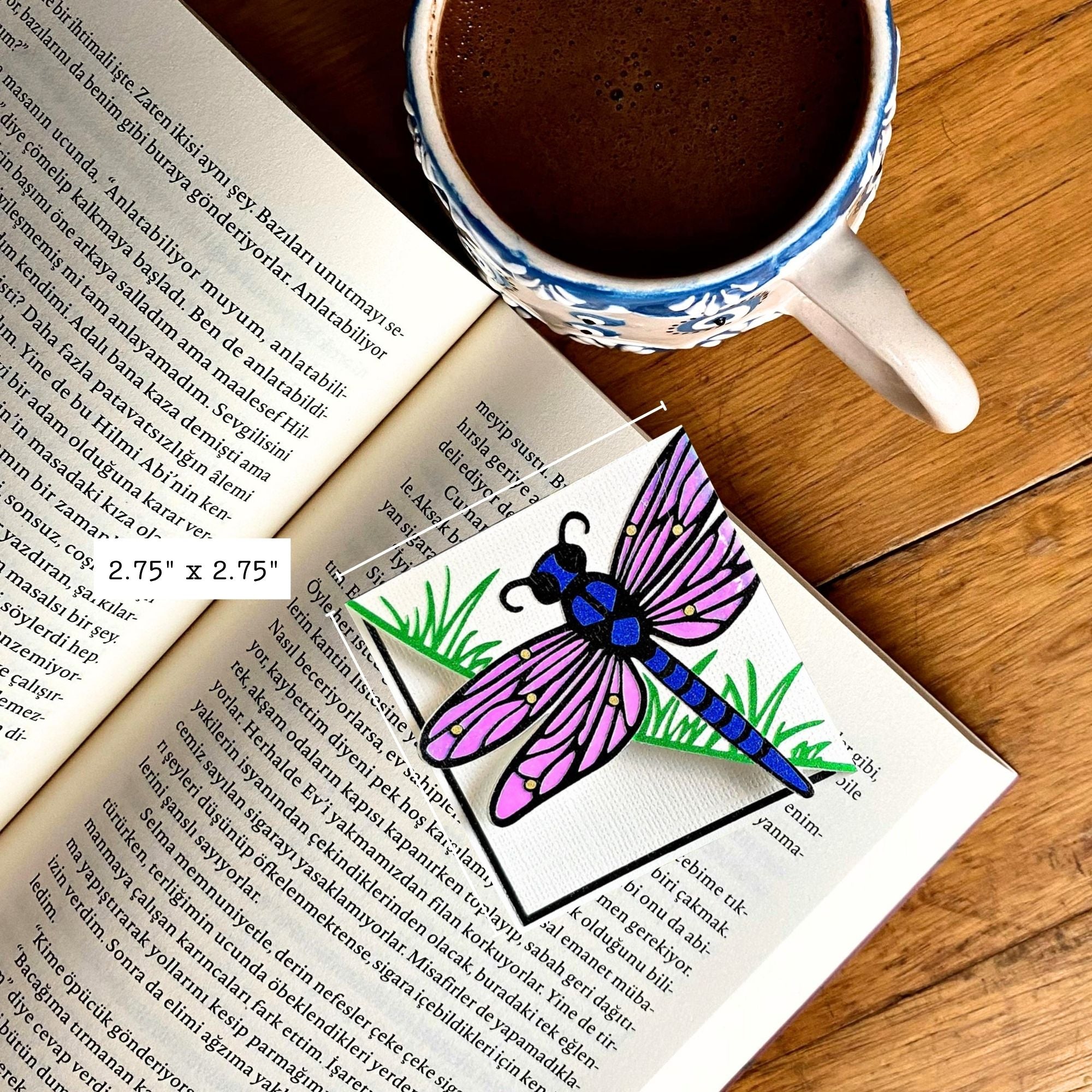 Dragonfly Deluxe Corner Bookmark