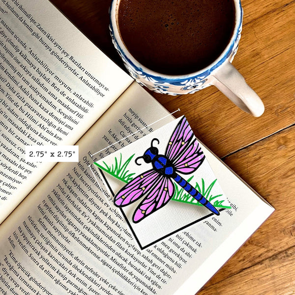 Dragonfly Deluxe Corner Bookmark