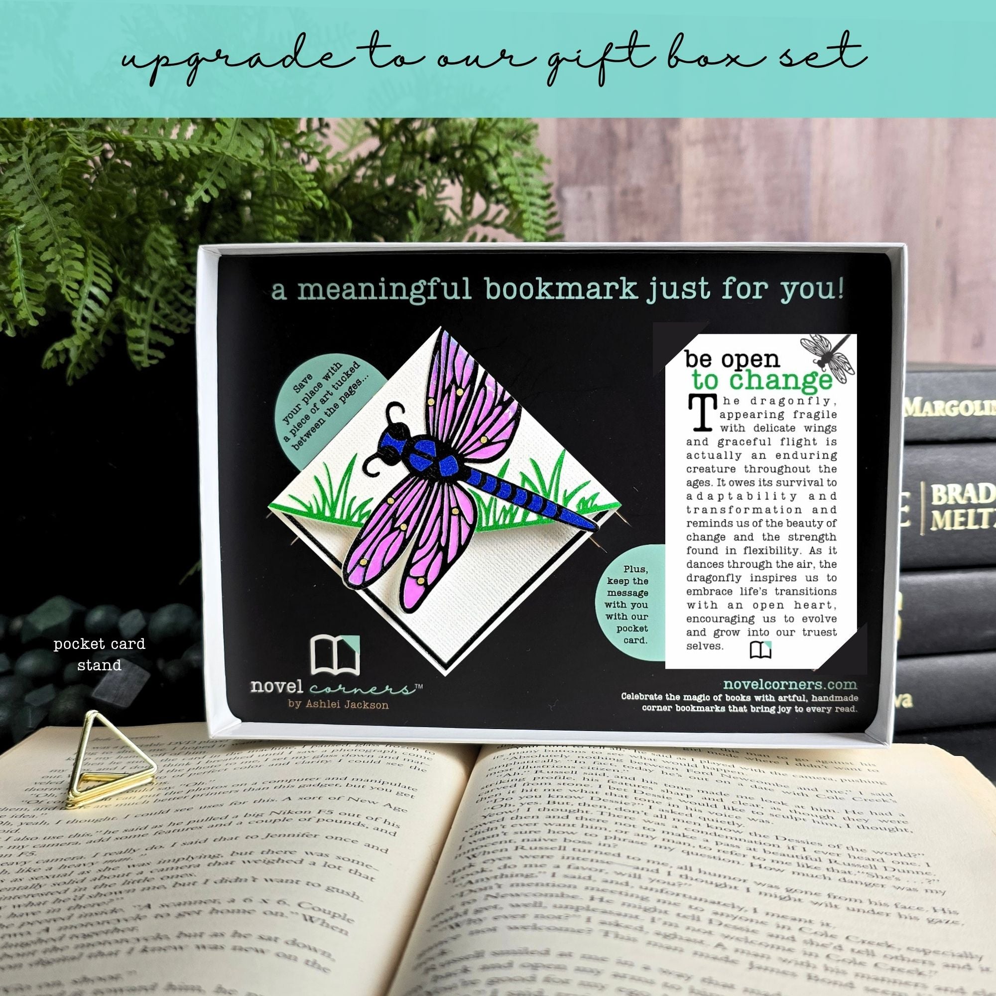 Dragonfly Deluxe Corner Bookmark
