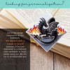 Midnight Dragon Deluxe Handmade Corner Bookmark