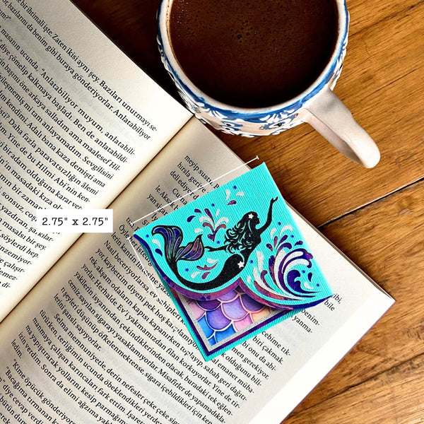 Mermaid Waves Deluxe Corner Bookmark