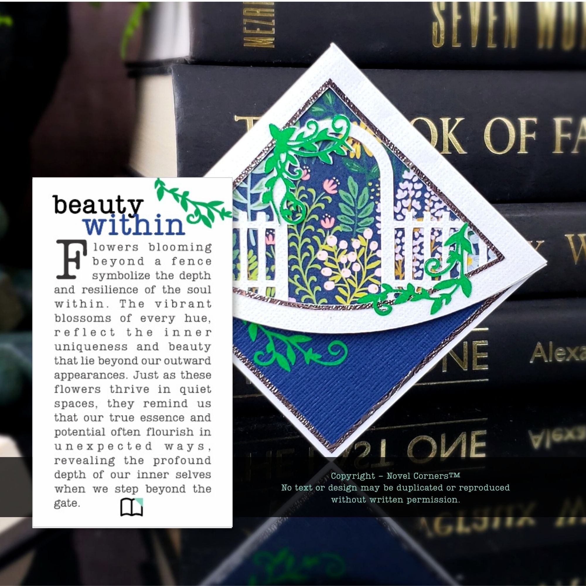 Secret Garden Signature Corner Bookmark