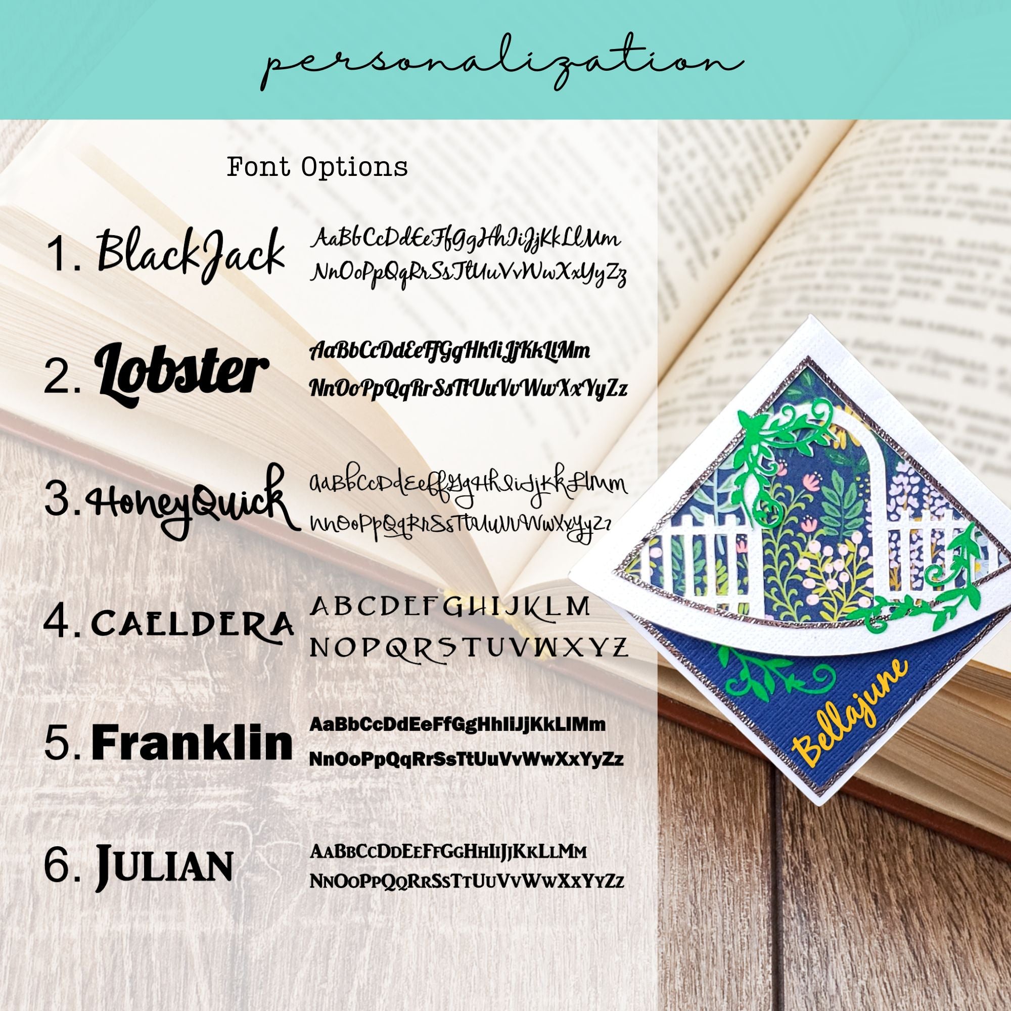 Secret Garden Signature Corner Bookmark