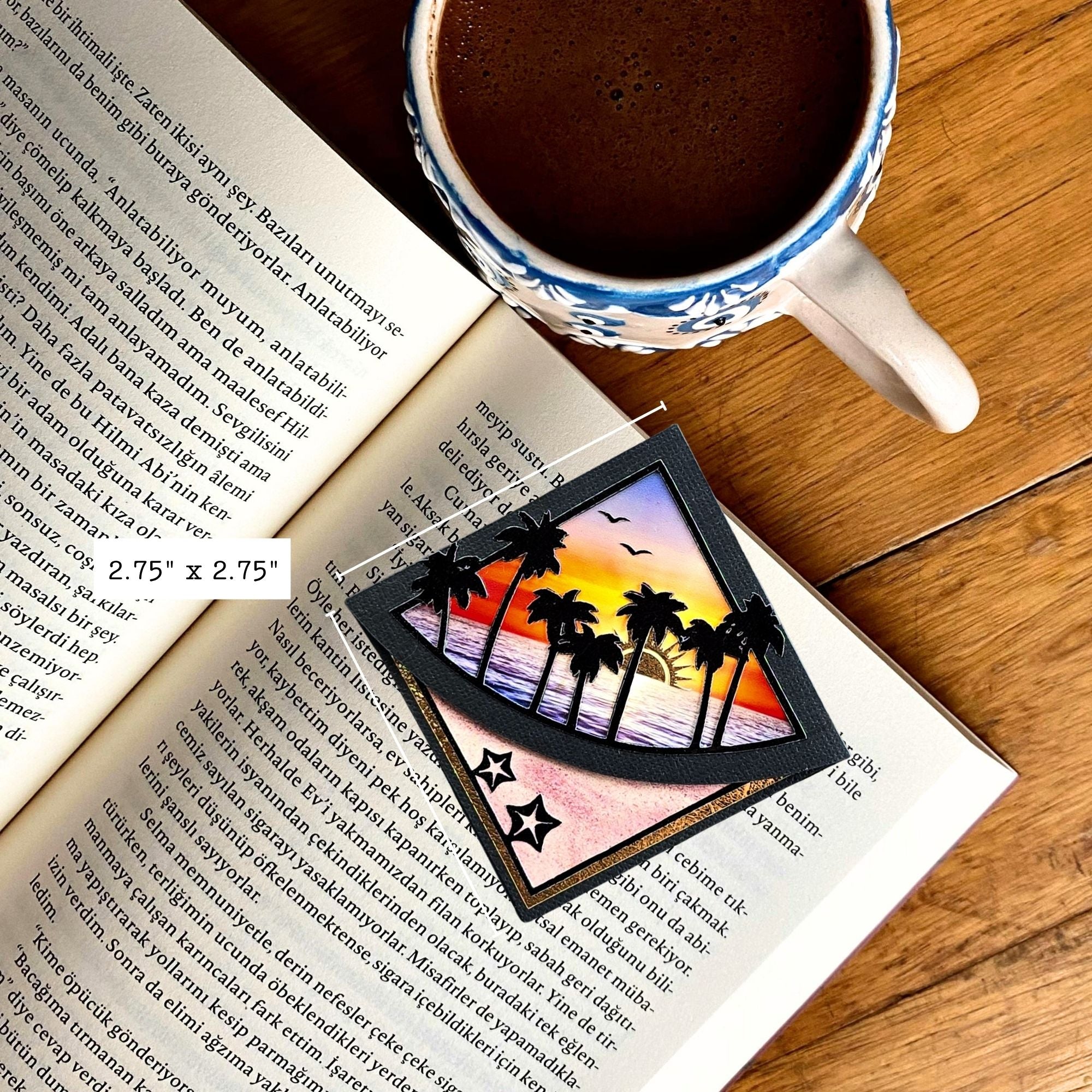 Beach Sunset Deluxe Corner Bookmark