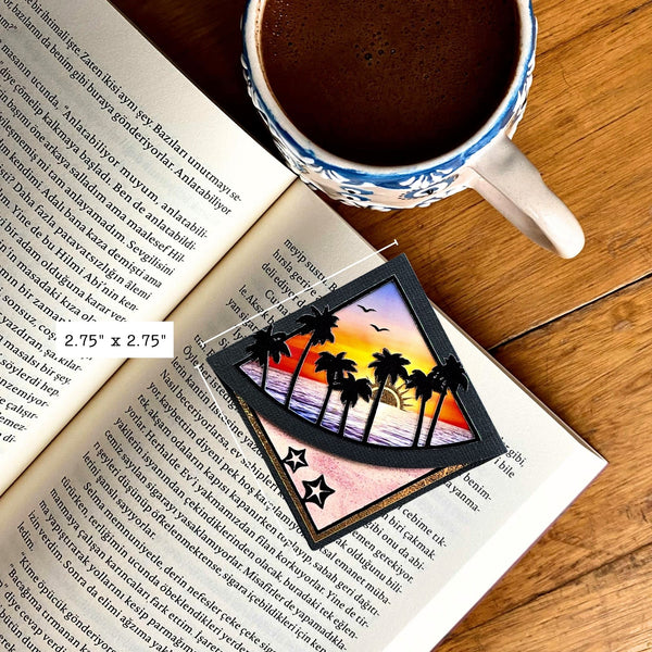 Beach Sunset Deluxe Corner Bookmark
