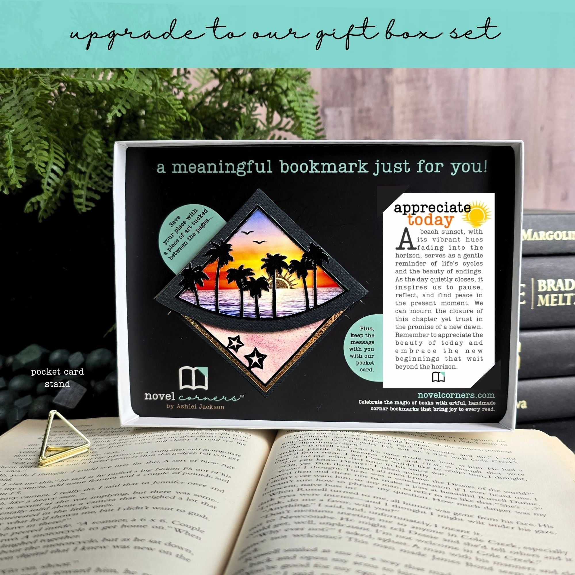 Beach Sunset Deluxe Corner Bookmark