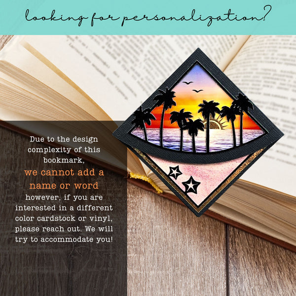 Beach Sunset Deluxe Corner Bookmark