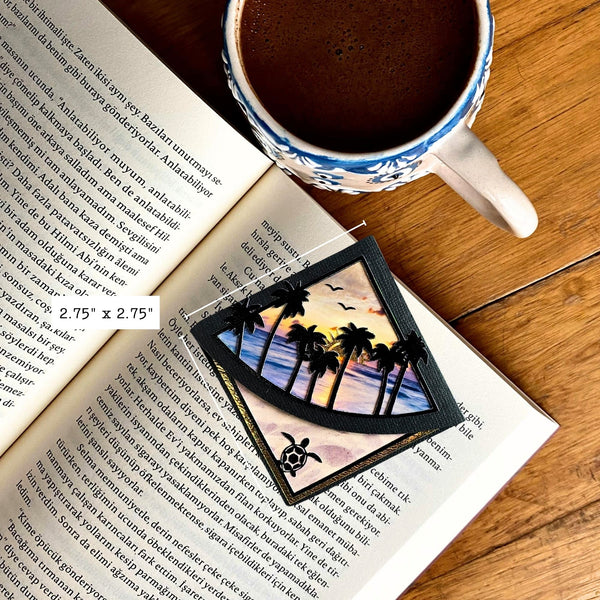 Beach Sunrise Deluxe Corner Bookmark