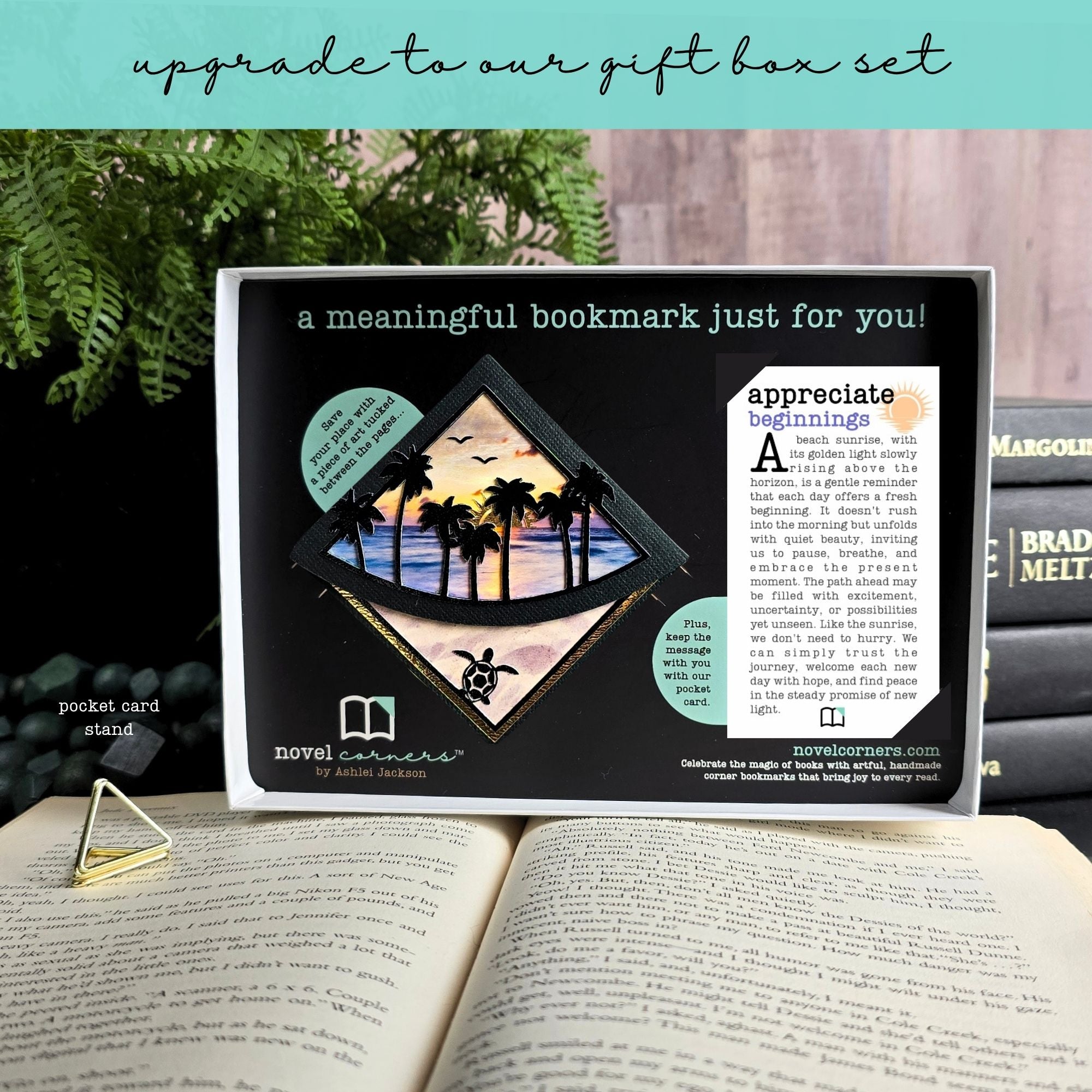 Beach Sunrise Deluxe Corner Bookmark