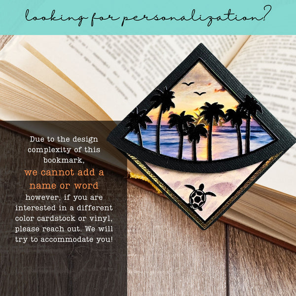 Beach Sunrise Deluxe Corner Bookmark