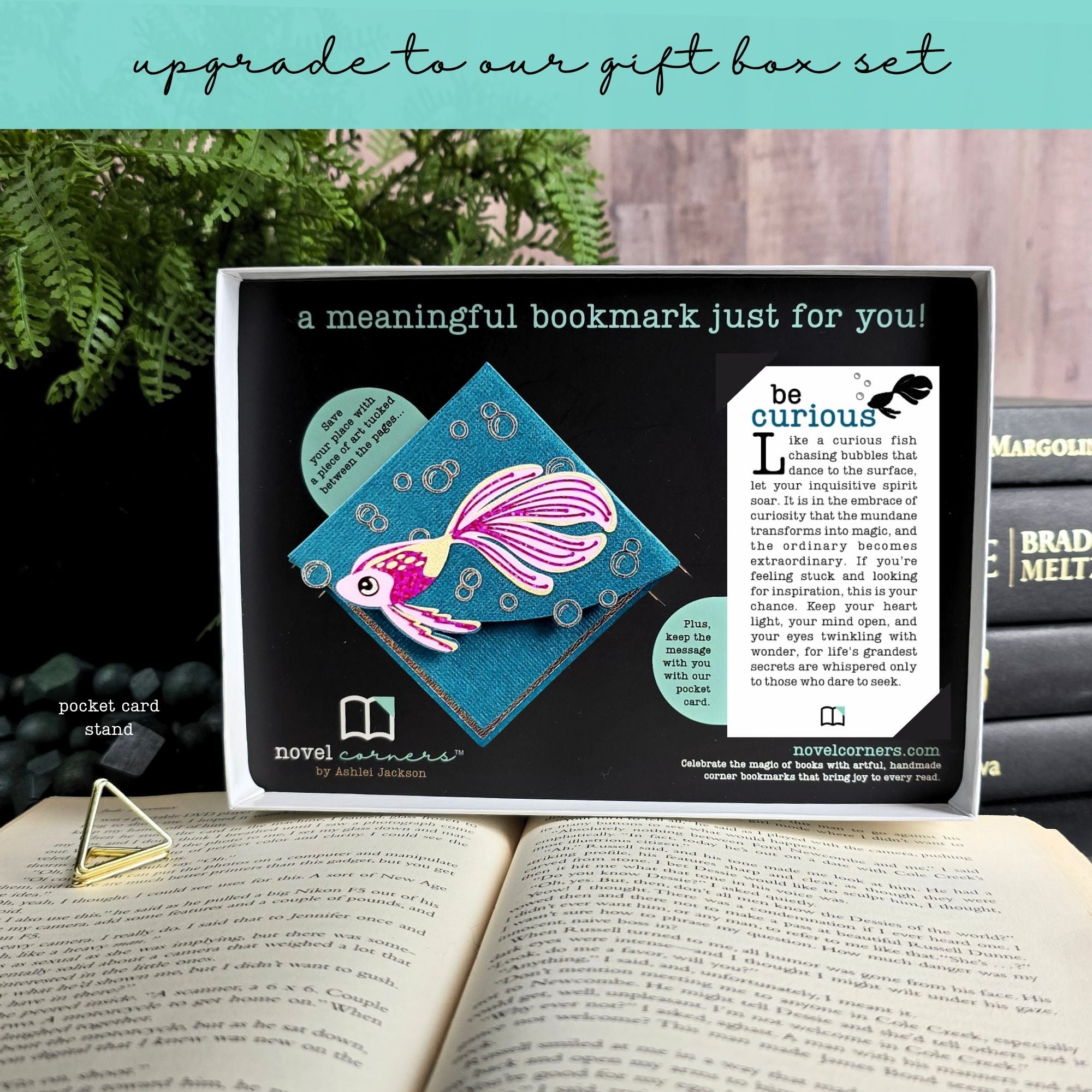 Glitter Fish Deluxe Corner Bookmark